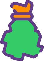 Waste Bag Creative Icon Design vector