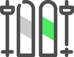 diseño de icono creativo de esquís vector