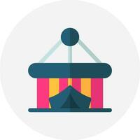 Circus Tent Creative Icon Design vector