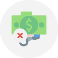 No Money Creative Icon Design vector