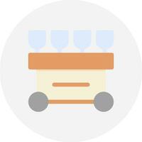 Glass Cart Creative Icon Design vector