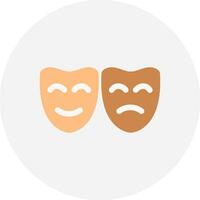 Theater Masks Creative Icon Design vector