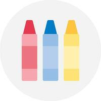 Crayon Creative Icon Design vector