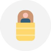 Sleeping Bag Creative Icon Design vector