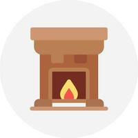 Fireplace Creative Icon Design vector