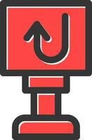 U Turn Creative Icon Design vector