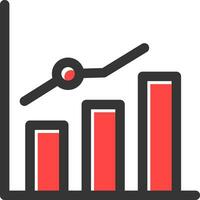 Growth Chart Creative Icon Design vector