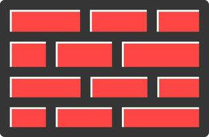 Brick Wall Creative Icon Design vector