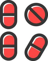 Pill Creative Icon Design vector