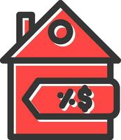 House Sale Creative Icon Design vector