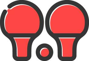 Ping Pong Creative Icon Design vector