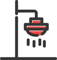 diseño de icono creativo de ducha de techo vector