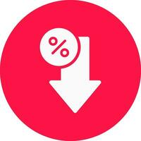 Decrease Creative Icon Design vector