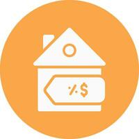 House Sale Creative Icon Design vector