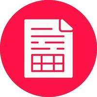 Spreadsheet Creative Icon Design vector
