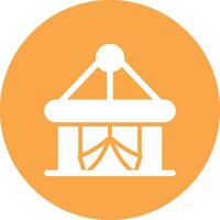 Circus Tent Creative Icon Design vector