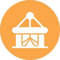 Circus Tent Creative Icon Design vector