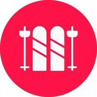 Skis Creative Icon Design vector