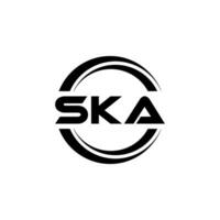 SKA Letter Logo Design, Inspiration for a Unique Identity. Modern Elegance and Creative Design. Watermark Your Success with the Striking this Logo. vector