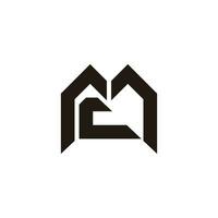 letter mc roof abstract logo vector