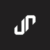 letter jr simple slice geometric logo vector