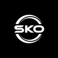 SKO Letter Logo Design, Inspiration for a Unique Identity. Modern Elegance and Creative Design. Watermark Your Success with the Striking this Logo. vector