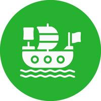 diseño de icono creativo de barco pirata vector