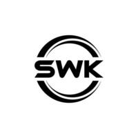 swk letra logo diseño, inspiración para un único identidad. moderno elegancia y creativo diseño. filigrana tu éxito con el sorprendentes esta logo. vector