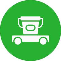 Cleaning Cart Creative Icon Design vector