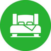 Double Bed Creative Icon Design vector