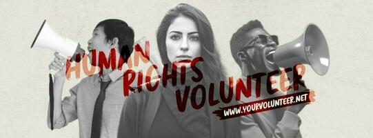 Human Rights Volunteer for Facebook Cover template