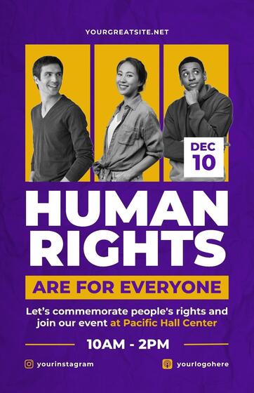 Human Rights Event Poster Template