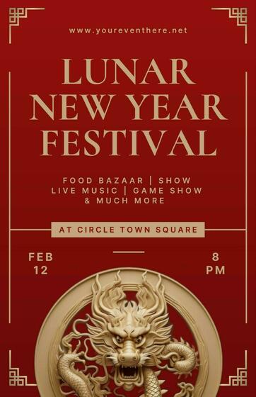 Lunar New Year Festival Poster