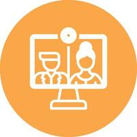 Online Interview Creative Icon Design vector