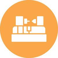 Lathe Machine Creative Icon Design vector