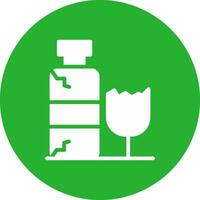 diseño de icono creativo de botella de vidrio vector