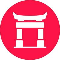 Torii Gate Creative Icon Design vector