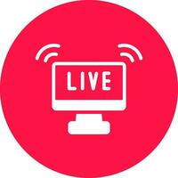 Live Streaming Creative Icon Design vector