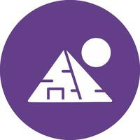 Pyramid Landscape Creative Icon Design vector