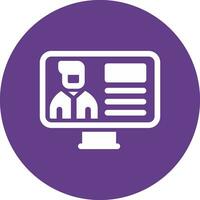 Online Lecture Creative Icon Design vector