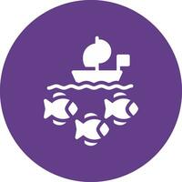 diseño de icono creativo de barco de pesca vector