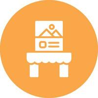 Tabletop Display Creative Icon Design vector