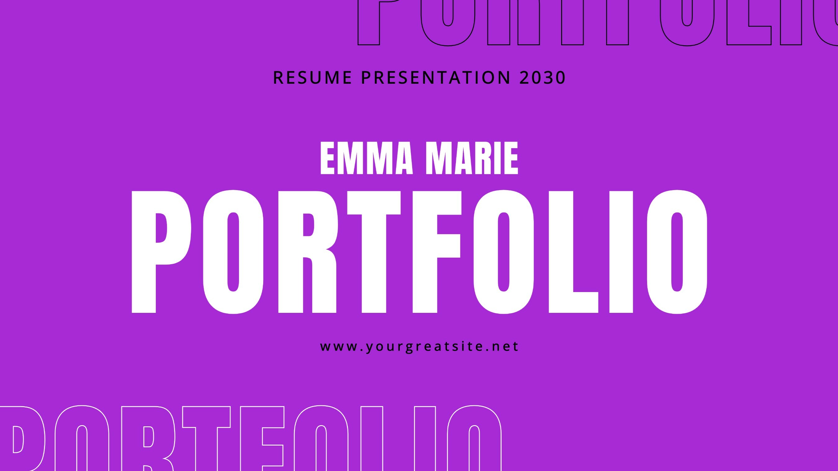 personal resume presentation template design ideas