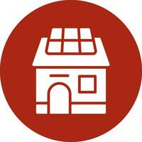 Solar House Creative Icon Design vector