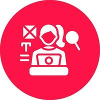 Blogger Creative Icon Design vector