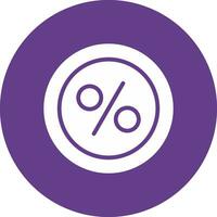 Percentage Creative Icon Design vector