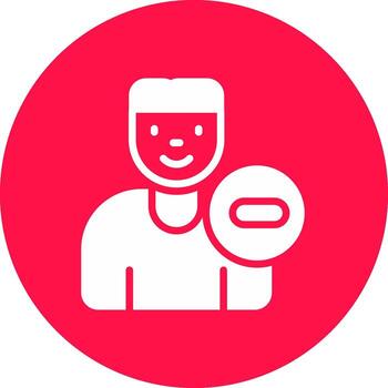 Eliminar usuario creativo icono diseño vector