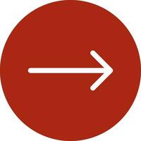 Right Arrow Creative Icon Design vector