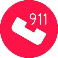 Call 911 Creative Icon Design vector