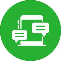 Online Chatting Creative Icon Design vector